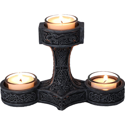 Thors Hammer Tea Light Holder 18.5cm 5