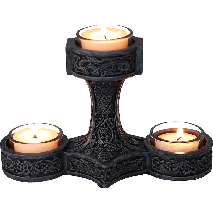 Thors Hammer Tea Light Holder 18.5cm