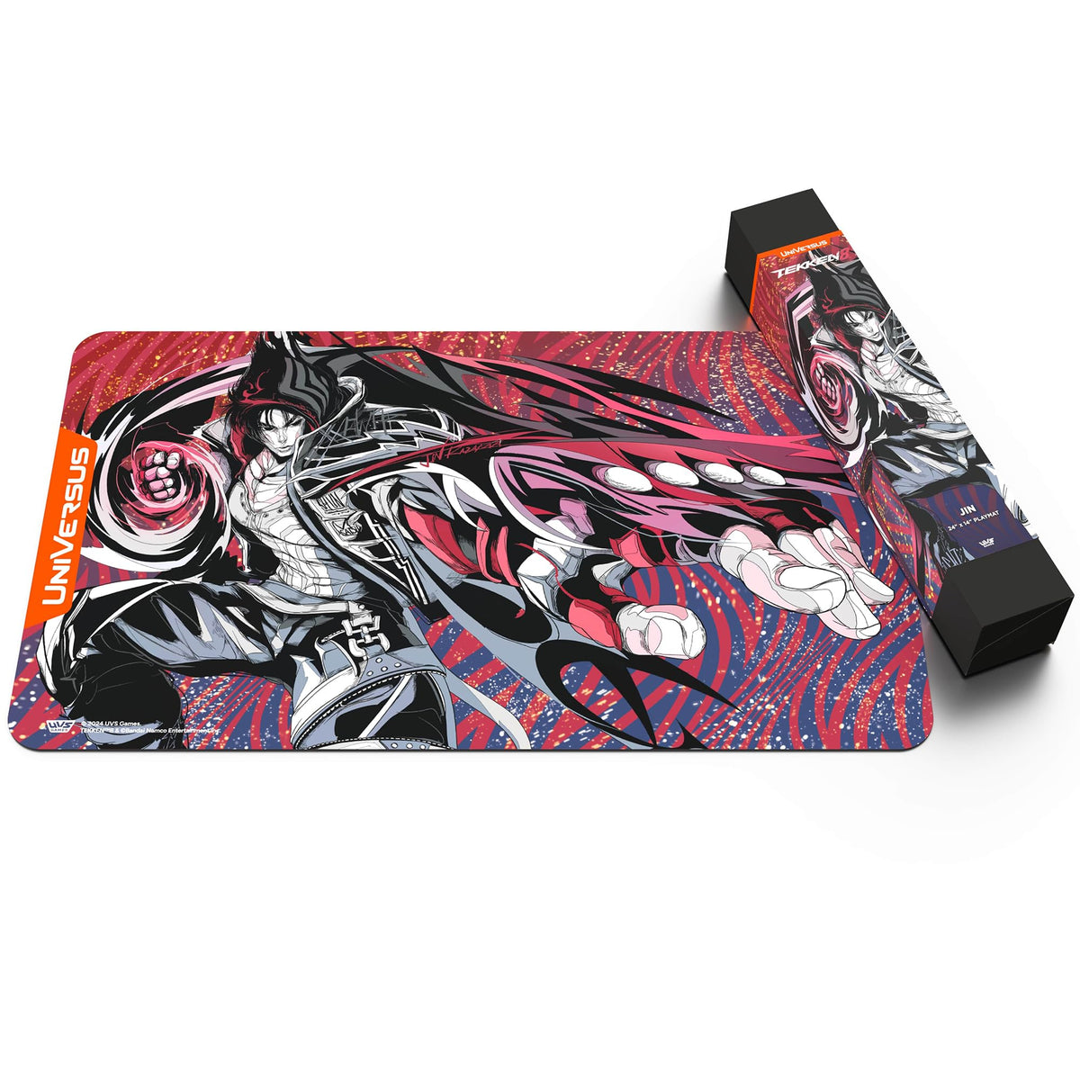 UniVersus: Tekken 8: Jin Playmat - 24 x 14 Neoprene Mat,, Rubber Backing, Tabletop Card Game Accessory, UVS Games, Licensed 7