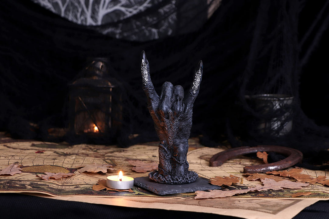 Baphomets Horns Horror Hand Figurine Baphomet 17.5cm