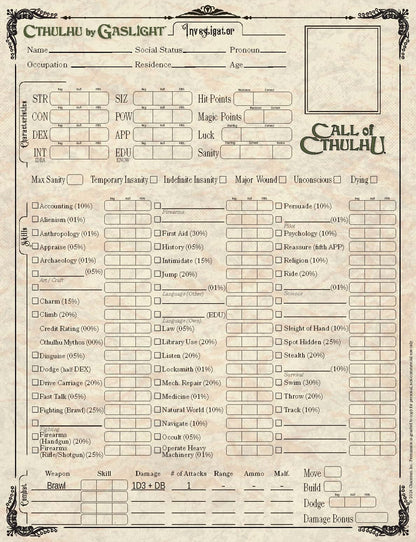 Cthulhu by Gaslight Keeperss Guide Roleplaying Game by Chaosium 7