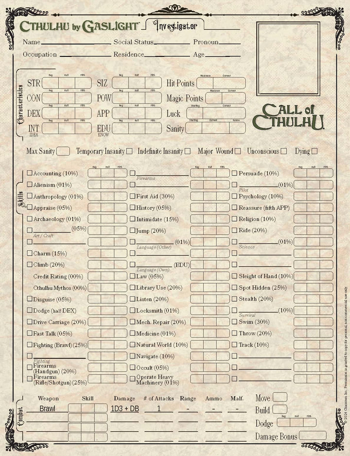 Cthulhu by Gaslight: Keepers's Guide 7