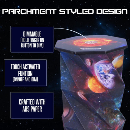 Solar System Foldable Lamp 21cm Rechargeable Powered USB 4