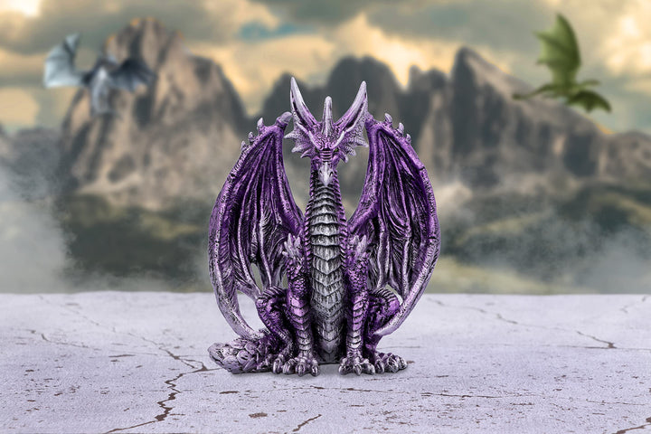 Porfirio Purple Dragon Figurine 17.7cm