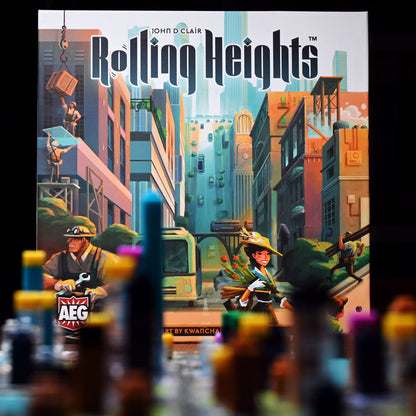 AEG Rolling Heights | Roll Your Meeples, Build The City | Push Your Luck, Pool Building Construction Game Set in The 1920's | 2-4 Players | Ages 10+ 10