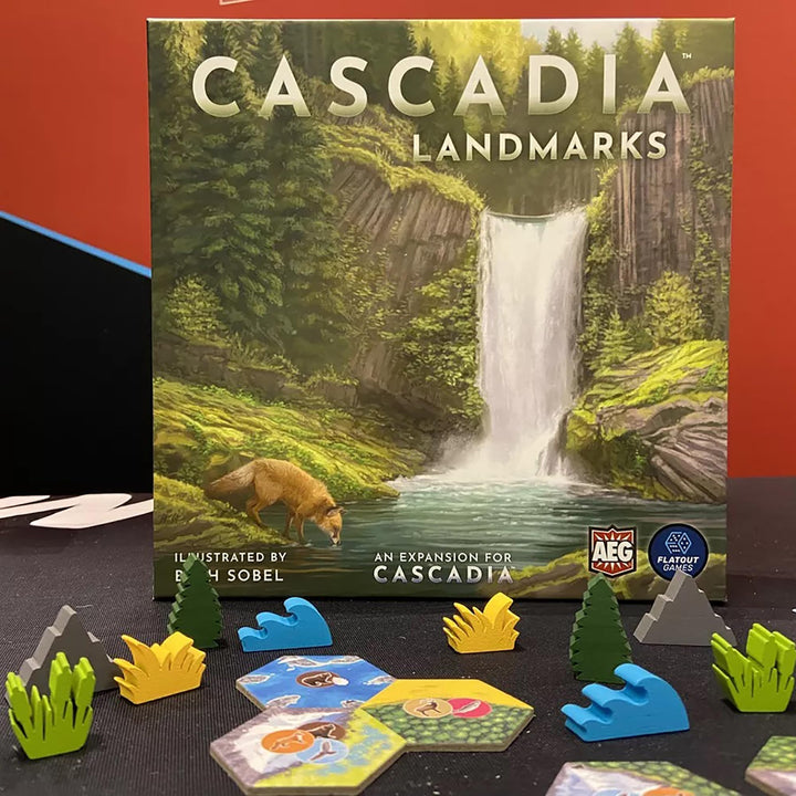 AEG & Flatout Games | Cascadia: Landmarks - Expansion for Award-Winning Board Game, Cascadia | Easy to Learn | Quick to Play | Ages 10+ | Adds 5th & 6th player