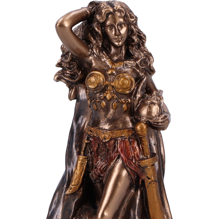 Freya Goddess of Love and Fertility Mini Bronze Figurine 8.5cm