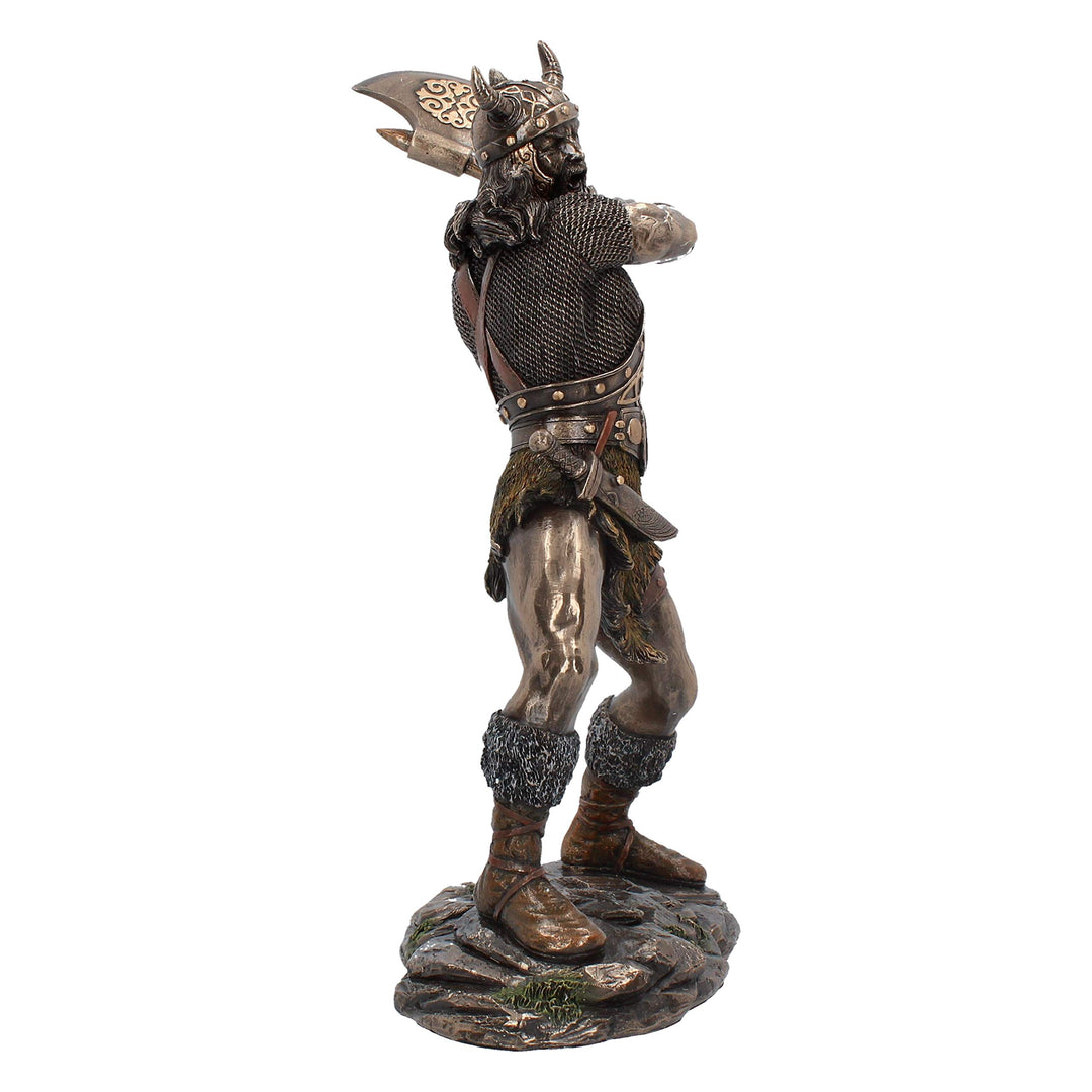 Berserker Bronze Viking Medium Warrior Figurine with Axe 28.5cm