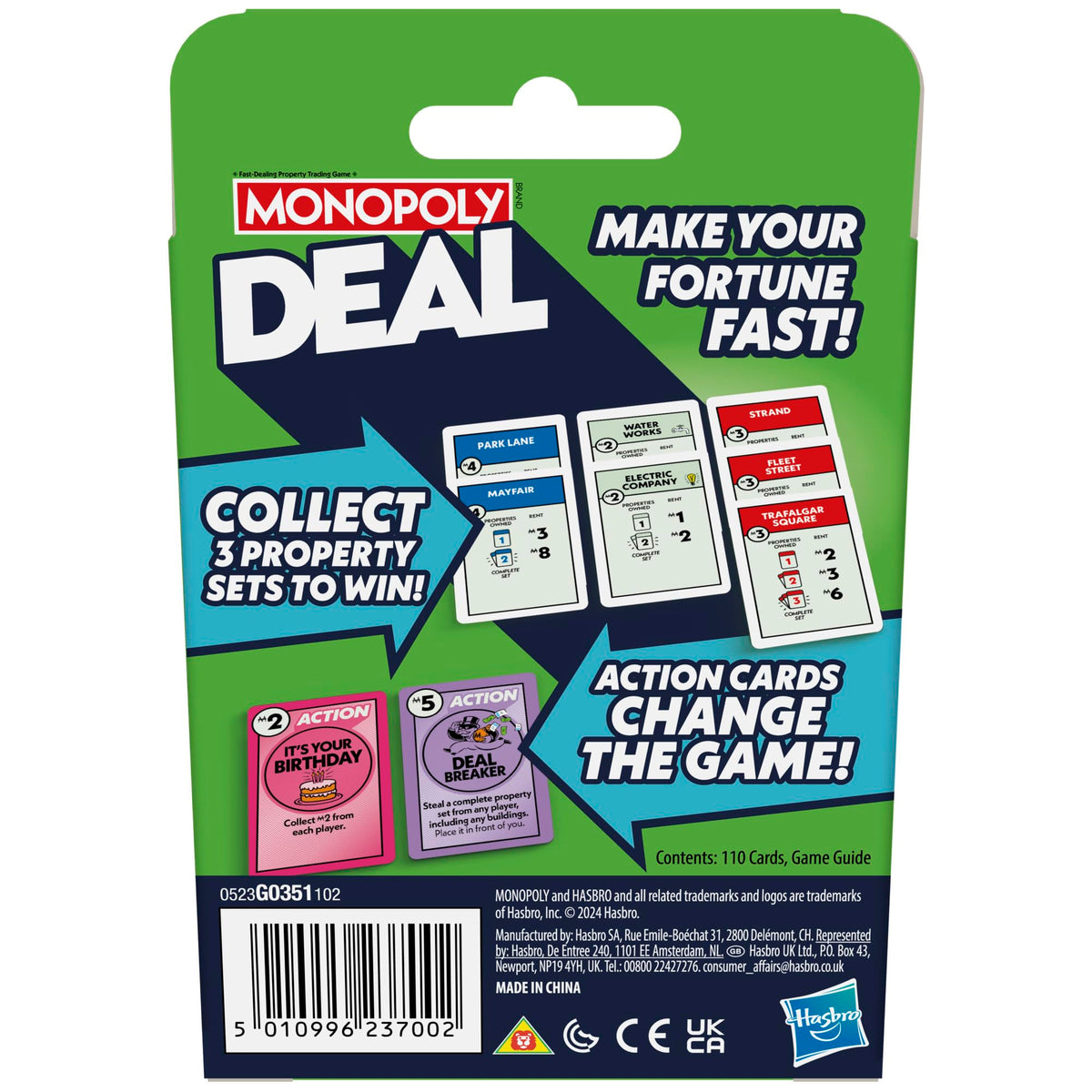 Monopoly Hasbro Gaming Deal Strategy Card Game for 8+ Year Old Kids, for 2-5 Players, Family Games for Children and Adults, Fun Christmas and Birthday Party Gift Idea 8