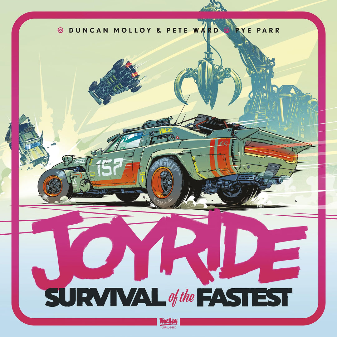 Rebellion Unplugged: Joyride: Survival of The Fastest - Car Combat Board Game, Battle On Maps & Racetracks, Ages 12+, 2-4 Players