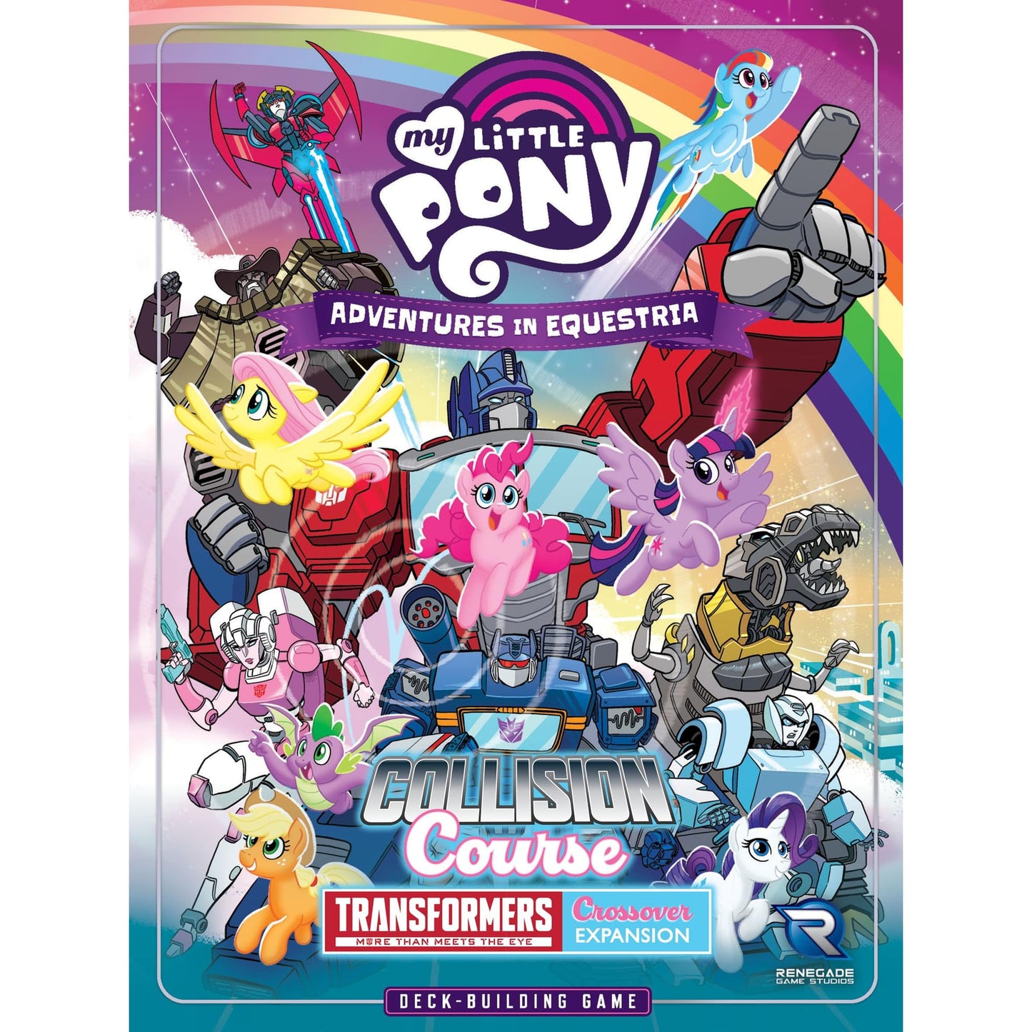 Renegade Games: My Little Pony: DBG Collision Course A Transformers Crossover Expansion - Adventures in Equestria Deck-Building, Ages 14+, 1-4 Players 5