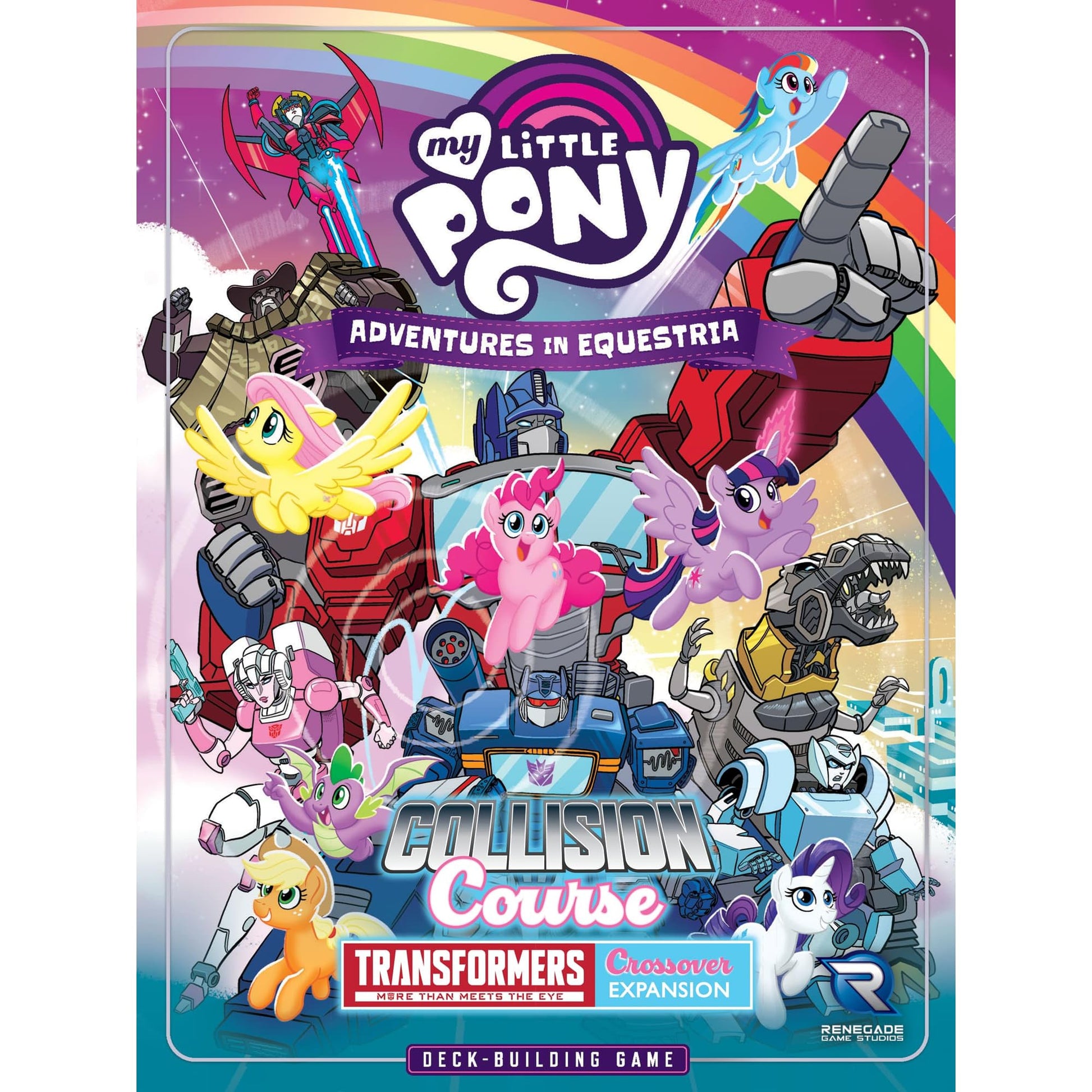 Renegade Games: My Little Pony: DBG Collision Course A Transformers Crossover Expansion - Adventures in Equestria Deck-Building, Ages 14+, 1-4 Players 5