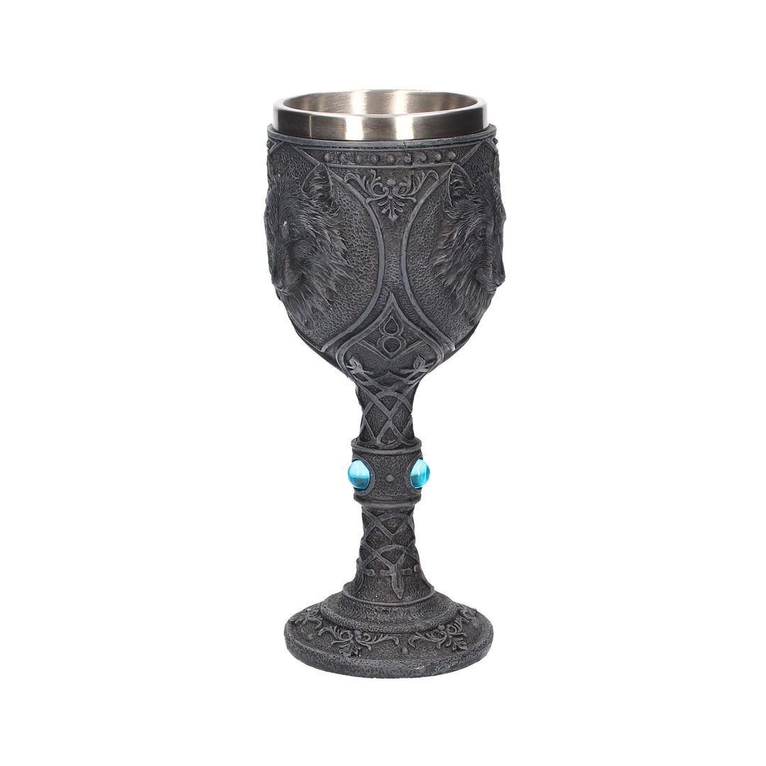 Night Wolf Black Gothic Animal Goblet 19.5cm