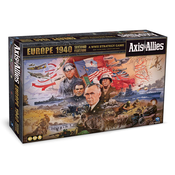 Axis & Allies 1940 Europe Second Edition WWII War Miniatures Strategy Board Game