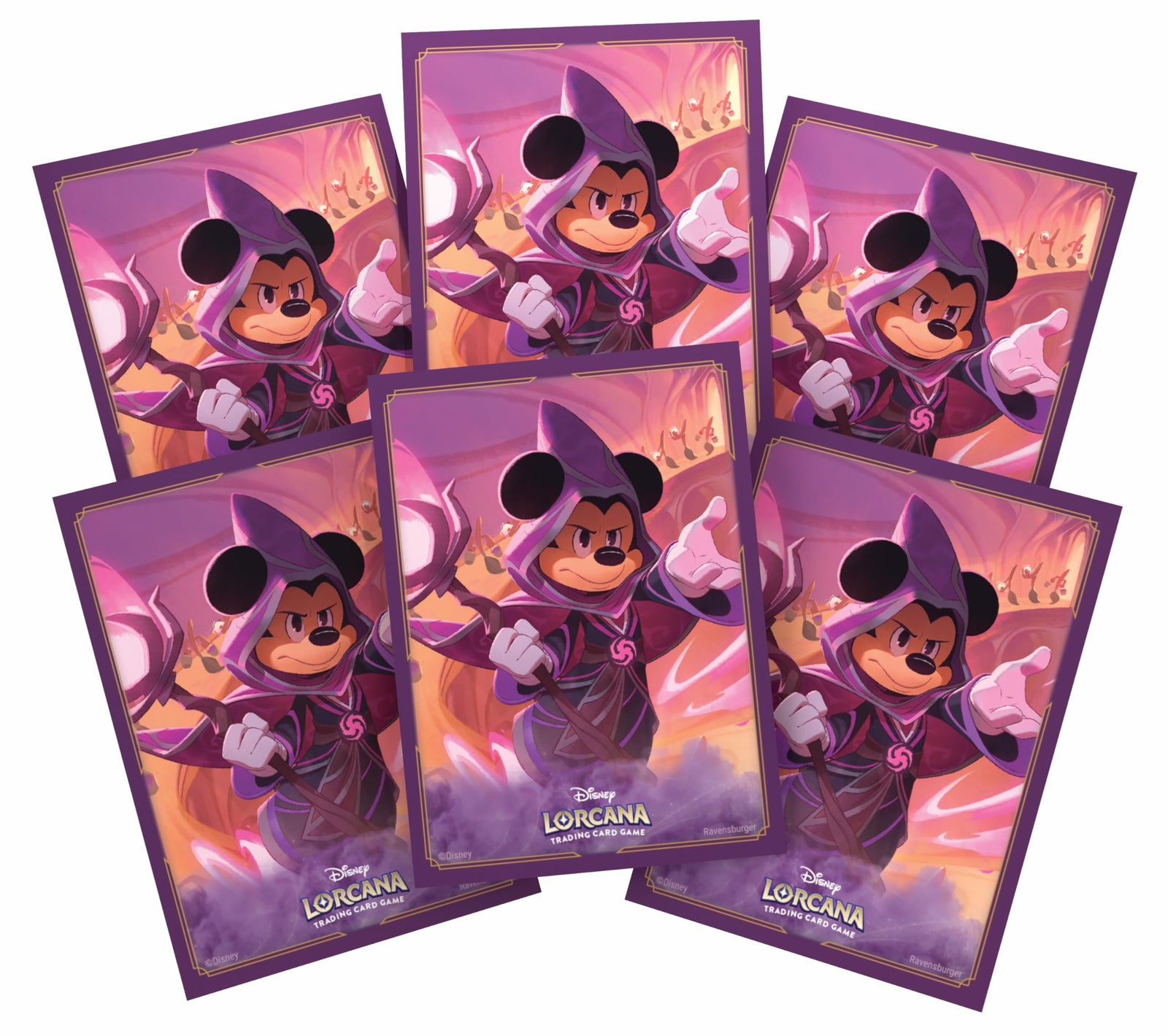 Disney Lorcana TCG Card Sleeve Pack Mickey Mouse Set 8 65 ctn Trading Card Game by Ravensburger 1