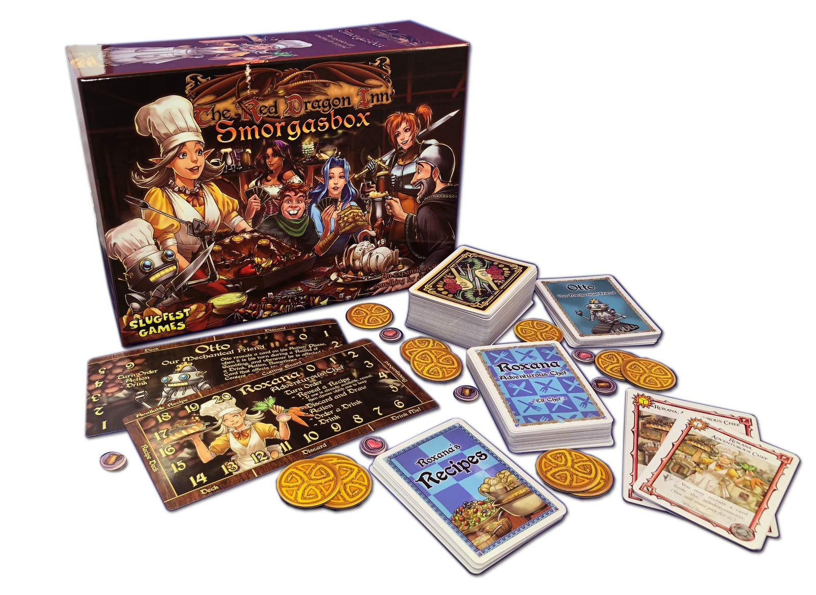 Slugfest Games: Red Dragon Inn: Smorgasbox, Expansion, Includes Roobted Version of this Product, with Five New Games, For Ages 13 and up 2