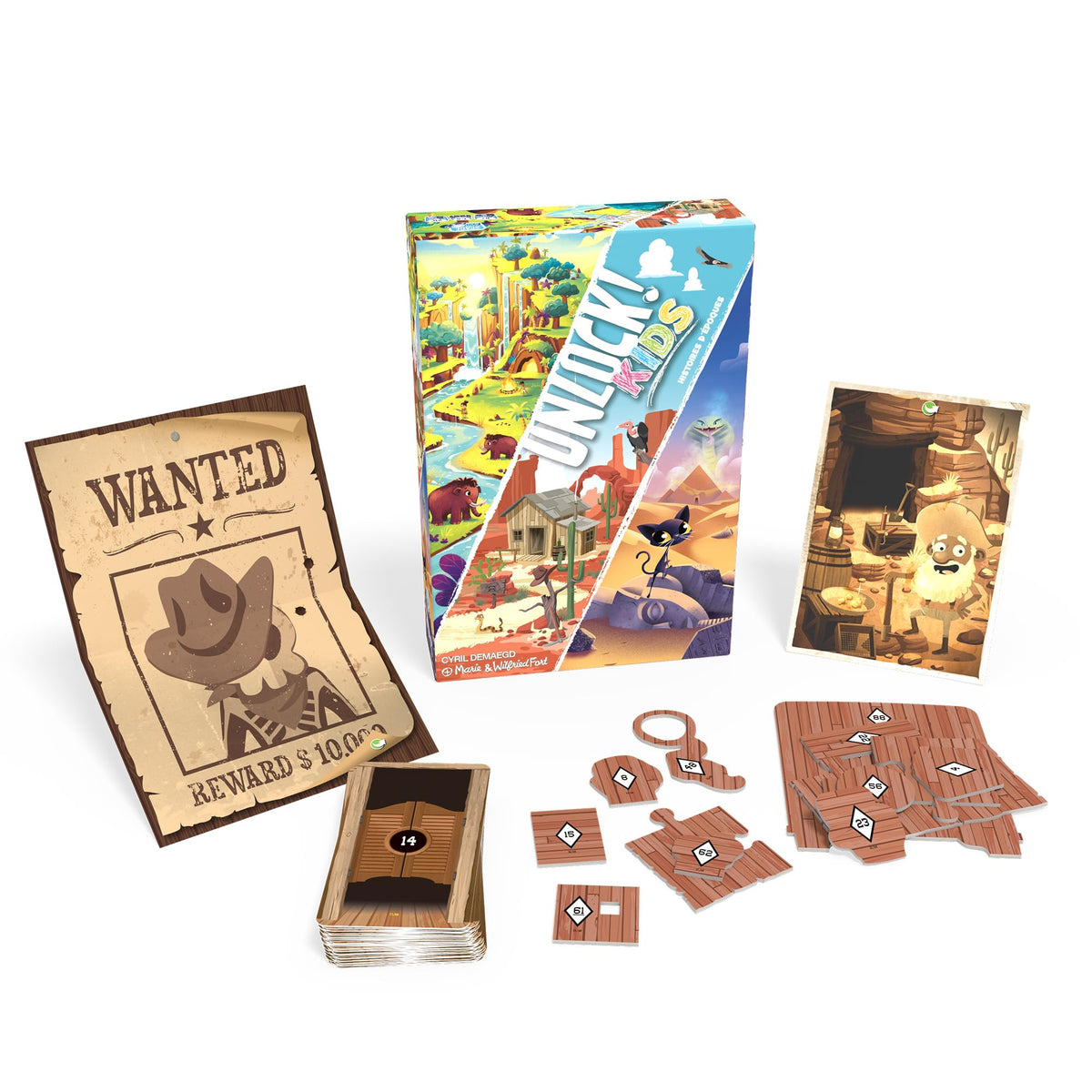 Unlock! Kids: Stories from The Past Card Game - Escape Room Game for Kids and Adults, Cooperative Mystery Game for Family Game Night, Ages 6+, 1-4 Players, 20-60 Minute Playtime, Made by Space Cow 3
