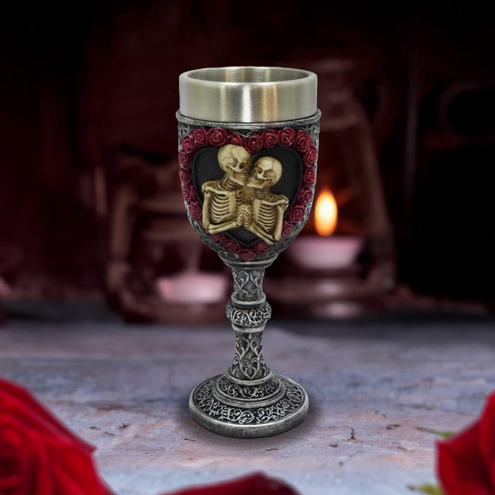 To Have and Hold Skeleton Lovers Goblet 19.5cm