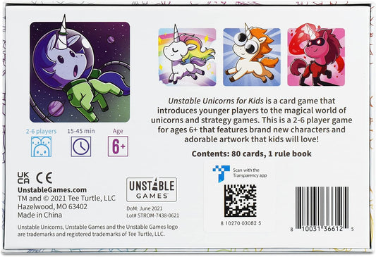 Unstable Unicorns Kids Edition Card Game