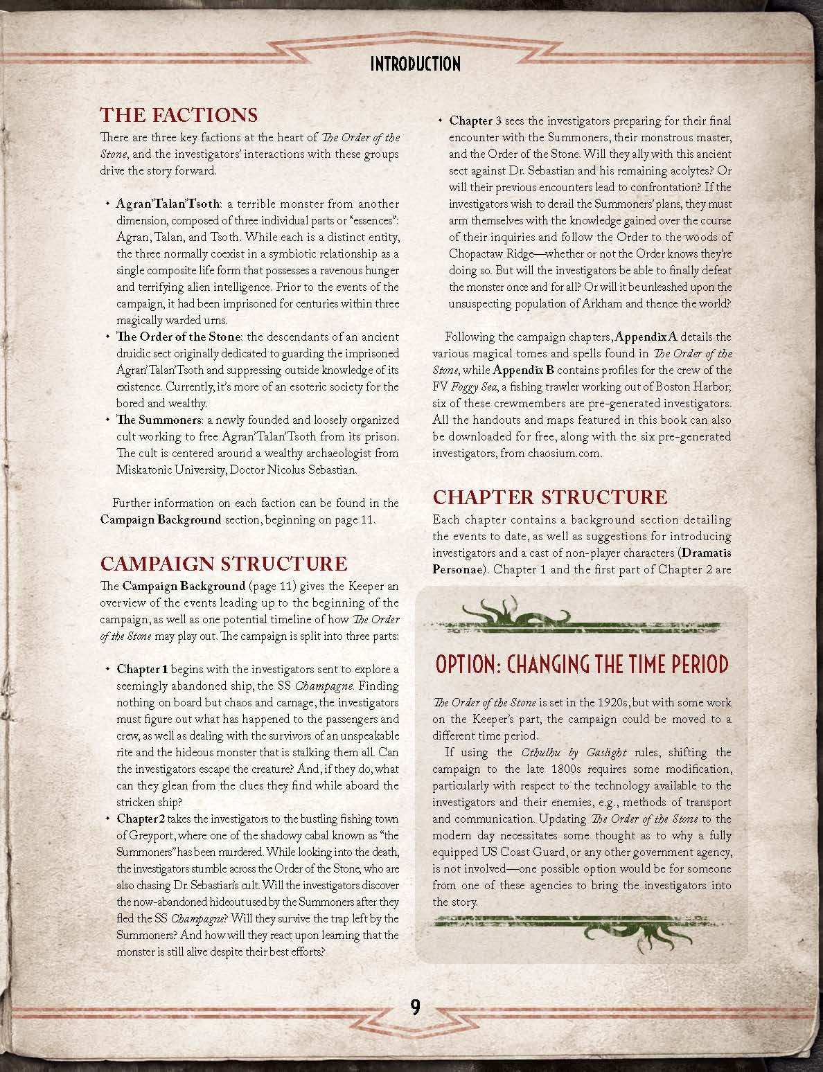 The Order of the Stone Call of Cthulhu Roleplaying Game by Chaosium 4