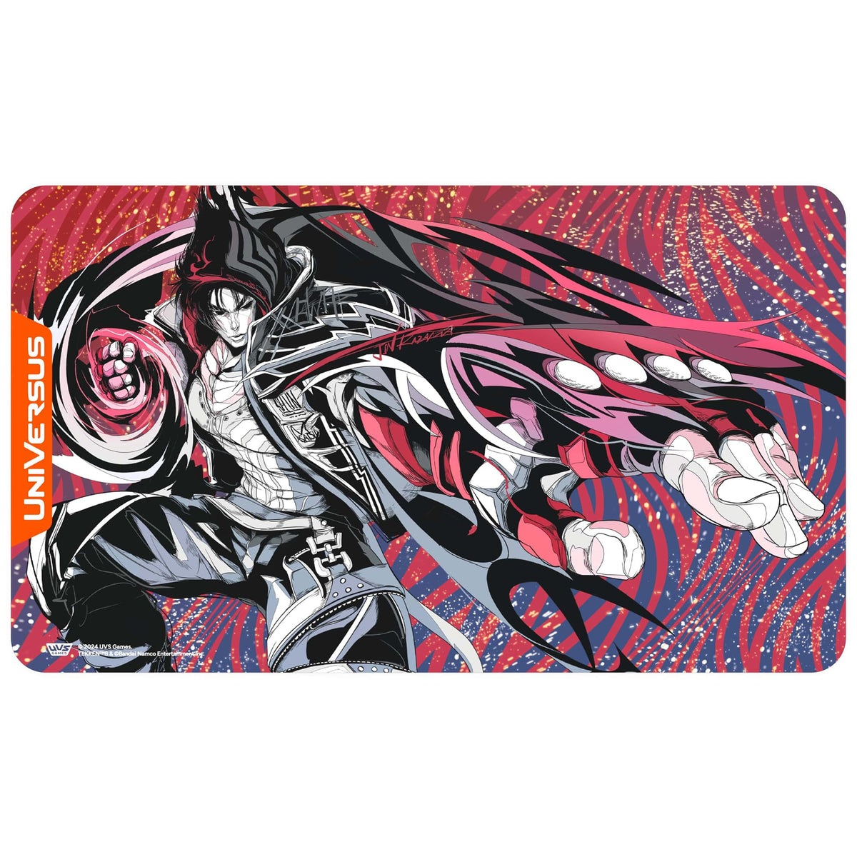 UniVersus: Tekken 8: Jin Playmat - 24 x 14 Neoprene Mat,, Rubber Backing, Tabletop Card Game Accessory, UVS Games, Licensed 1