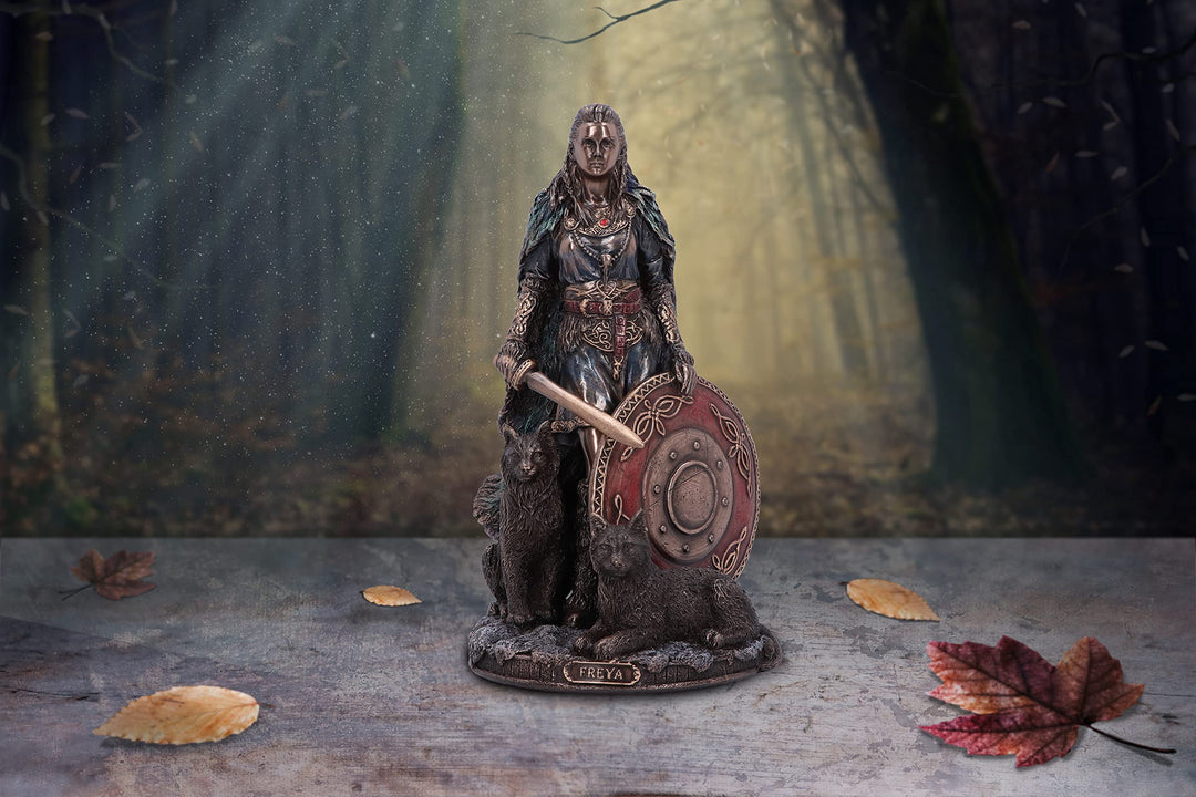 Bronze Freya Goddess of Love Figurine 21cm