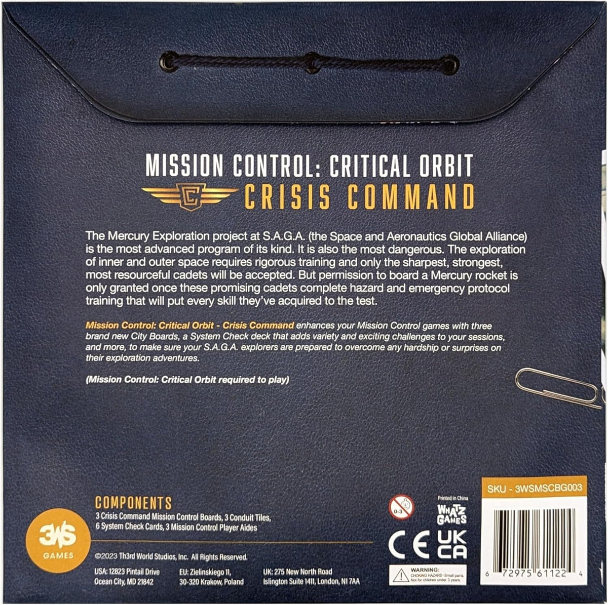 Crisis Command Mission Control Critical Orbit Board Game Expansion