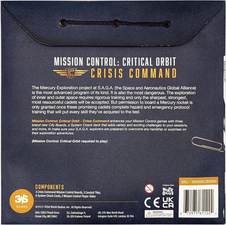 Crisis Command Mission Control Critical Orbit Expansion Board Game