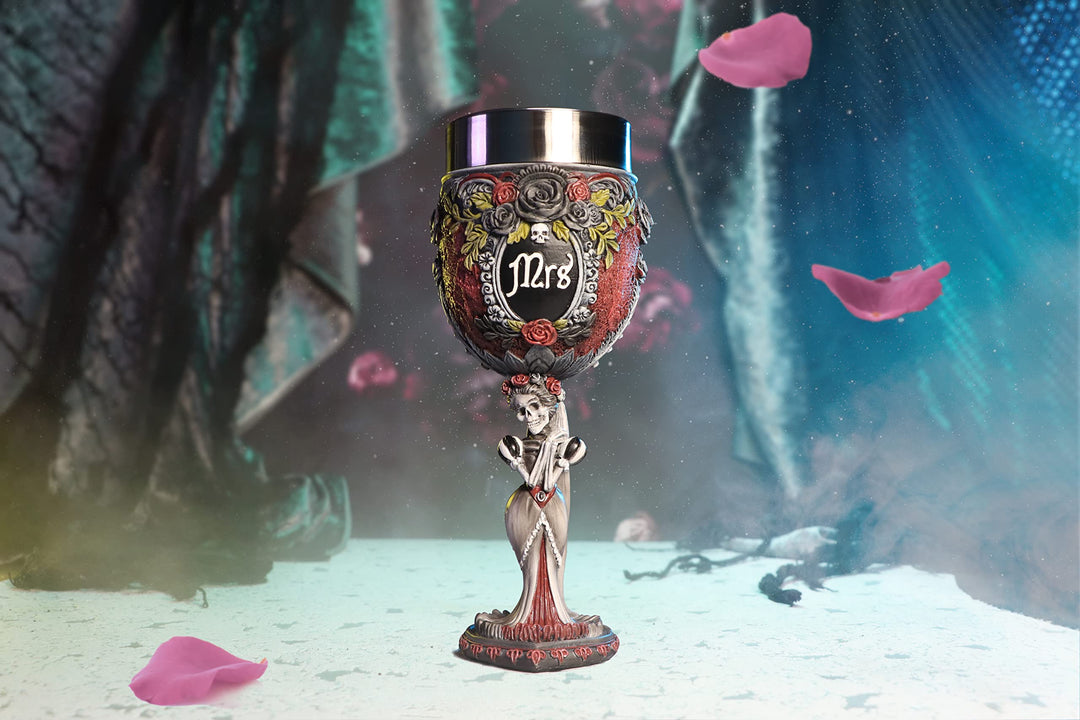 Gothic Skeleton Mrs Goblet 21cm