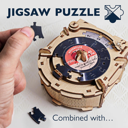 Record Player Puzzle Gift Box Game