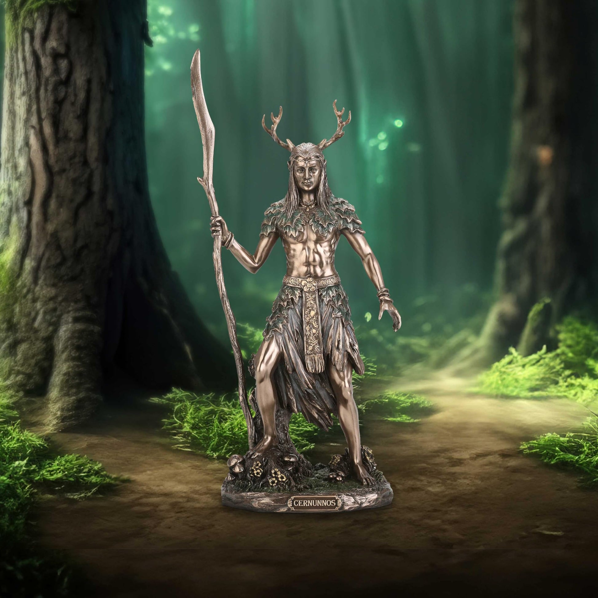 Cernunnos the Horned God Bronze Figurine 26cm 4