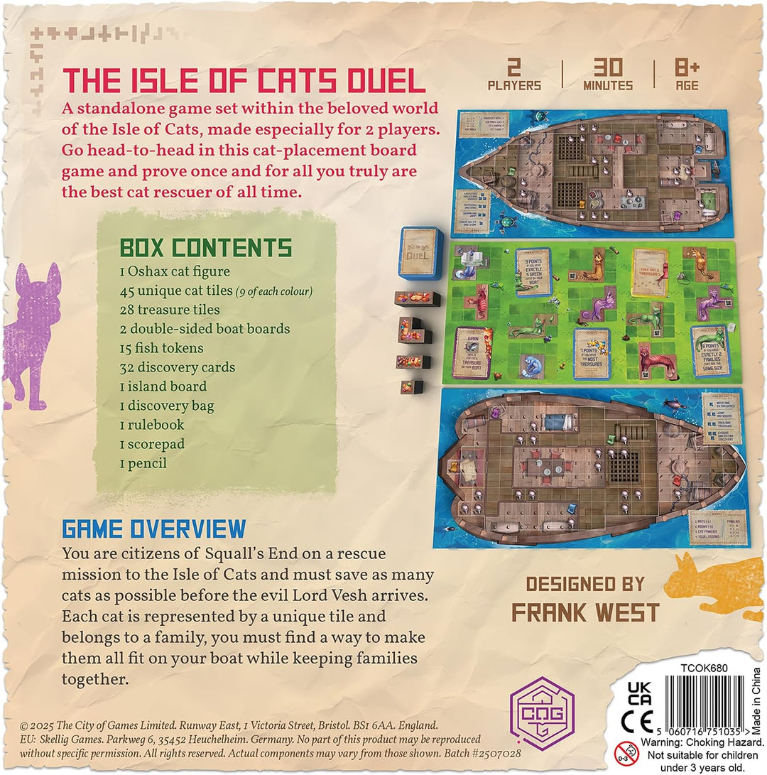 The Isle of Cats Duel Board Game by The City of Games