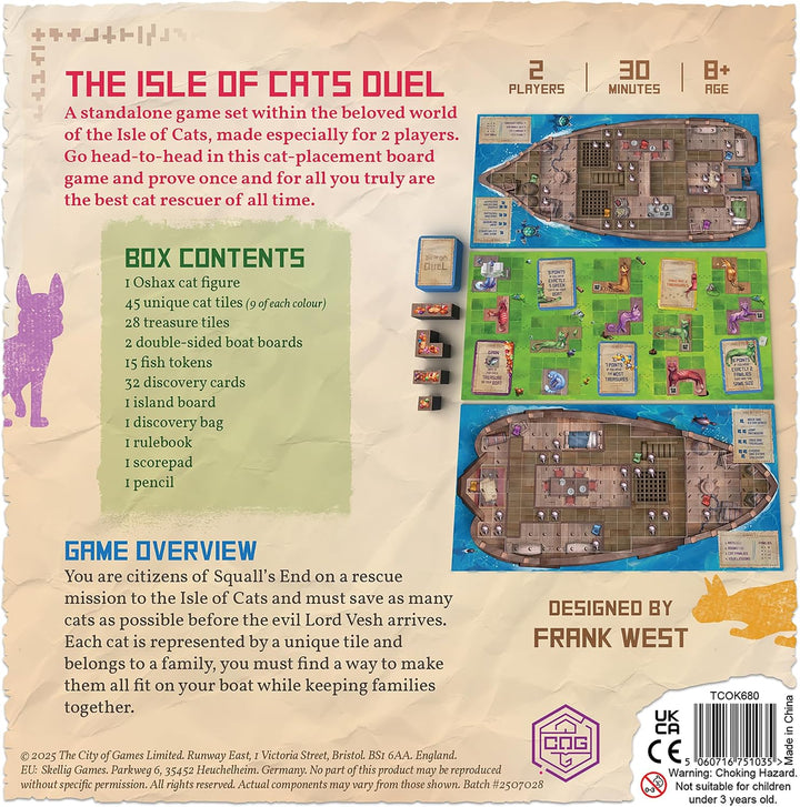 The Isle of Cats Duel Board Game by The City of Games