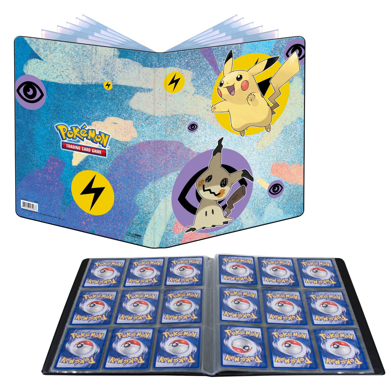 Ultra Pro | Pokemon Pikachu & Mimikyu 9-Pocket Folder | Trading Card Accessory | Ages 6+, Black 1