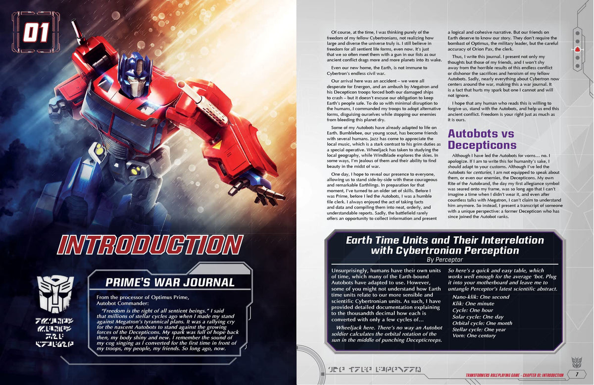 Transformers RPG Core Rulebook 5