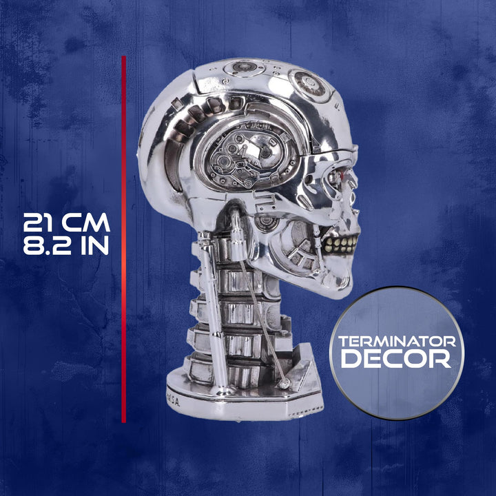 T800 Terminator 2 Judgement Day T2 Head Box Movie Merchandise 21cm