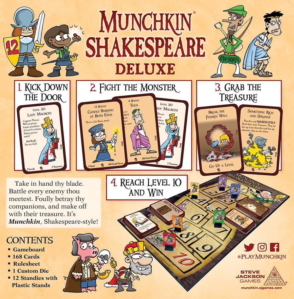Munchkin Shakespeare Deluxe Board Game