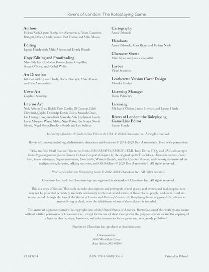 In Libertys Shadow A Guide To Case Files In The USA Rivers Of London Roleplaying Game by Chaosium 4