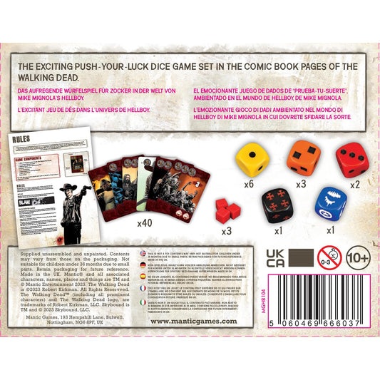 Mantic Games: The Walking Dead: The Dice Game - Fast Paced Push Your Luck Dice Rolling Game, Comic Book Card & Dice Battle Game, Ages 10+, 2+ Players 2