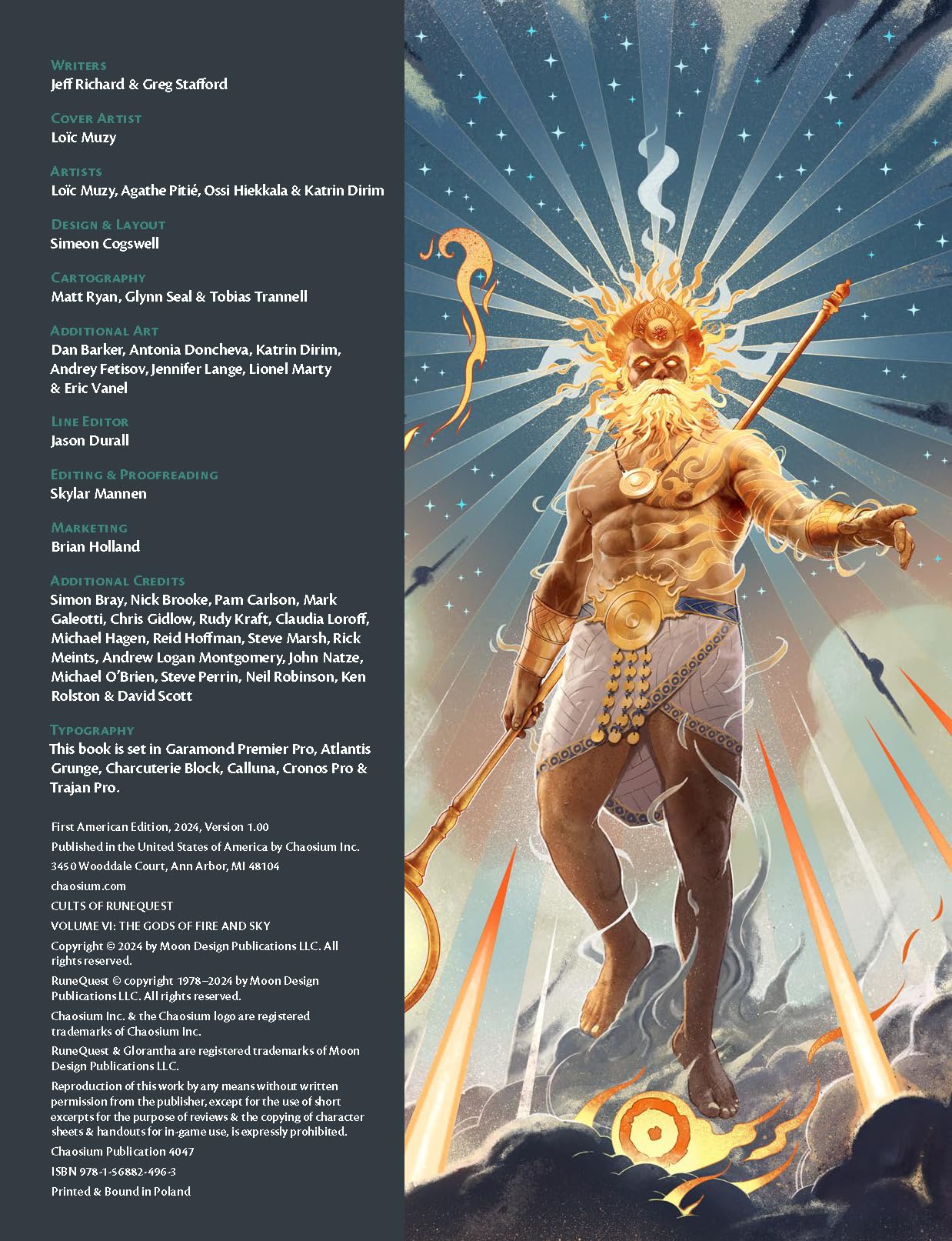 Cults of RuneQuest The Gods of Fire and Sky Roleplaying Game by Chaosium 2
