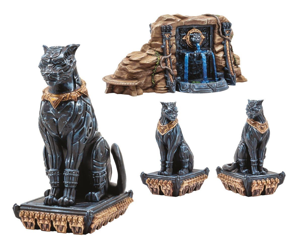 Atomic Mass Games Marvel: Crisis Protocol Icons of Blast Terrain Pack - Enhance Battles with Wakandan Statues & One-Shot Card! Tabletop Superhero Game, Ages 14+, 2 Players, 90 Min Playtime, Made 3