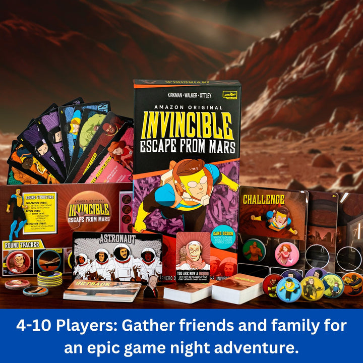 Invincible: Escape from Mars - Intergalactic Showdown Board Game for Ages 11+, 4-10 Players, 20-45 Minutes Playtime