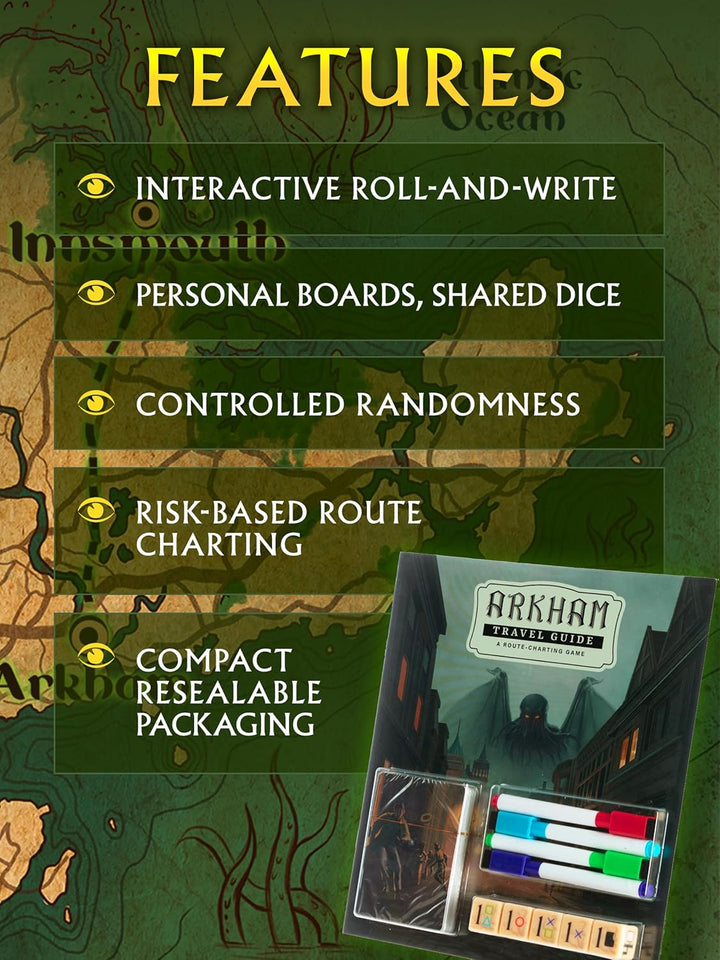 Arkham Travel Guide Board Game by Crowd