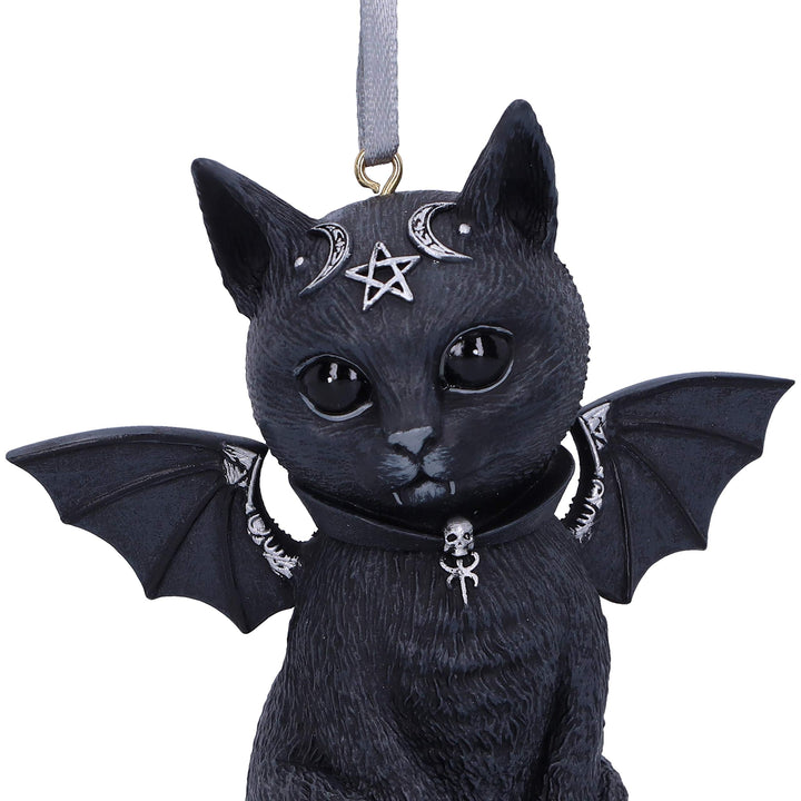 Malpuss Black Bat Cat Hanging Decorative Ornament 9.2cm
