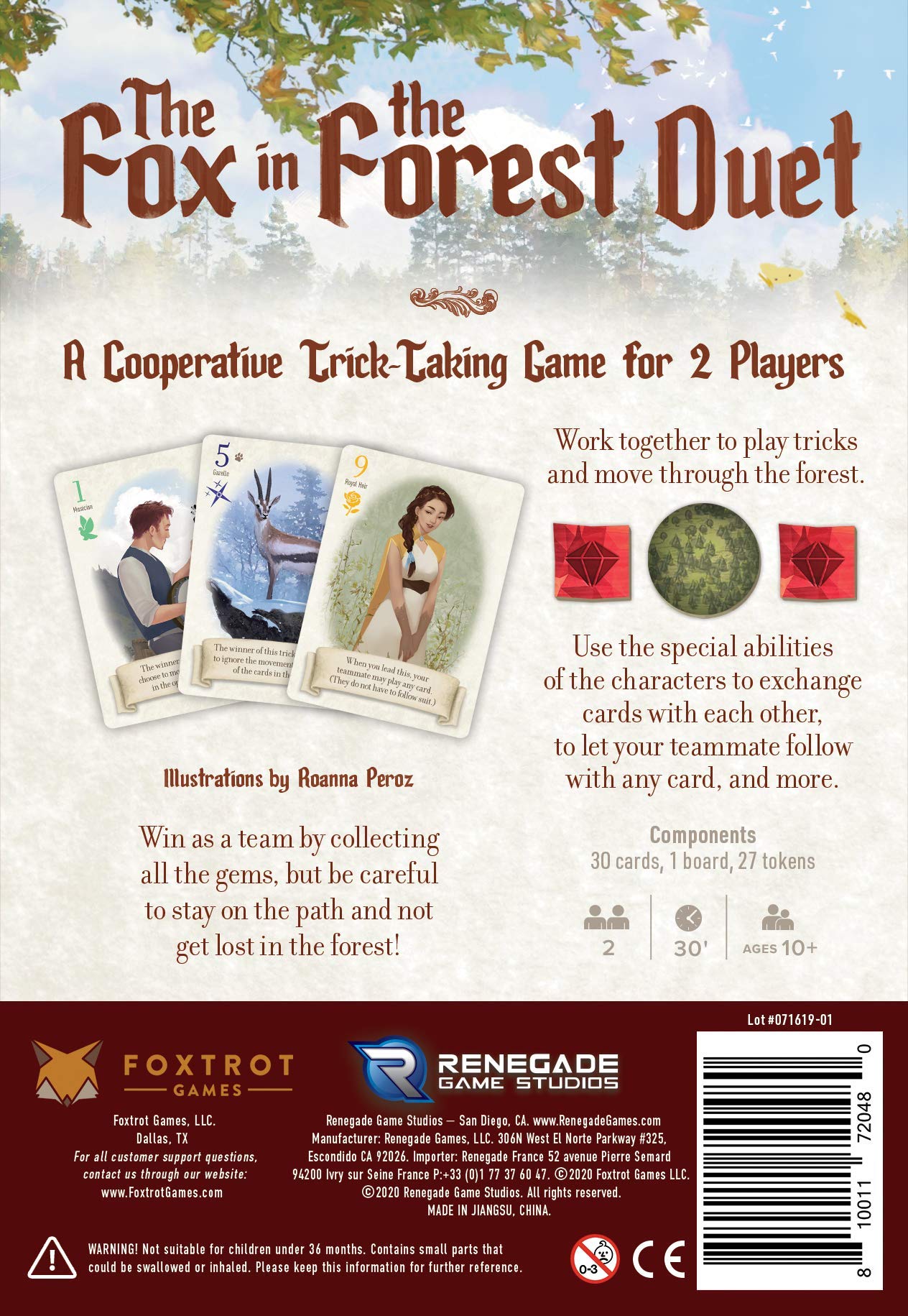 Fox in the Forest Duet Board Game by Renegade Studio 2
