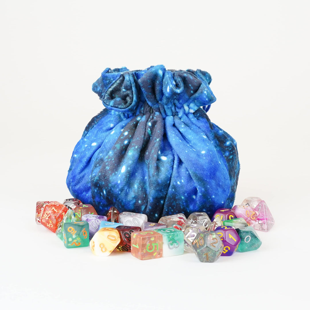 FanRoll by Metallic Dice Games Velvet Compartment Dice Bag with Pockets, Role Playing Game Dice Accessories for Dungeons and Dragons