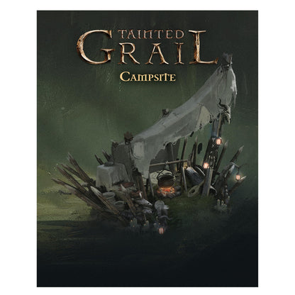 Awaken Realms Tainted Grail: Kings of Ruin Campsite Miniature Upgrade - Upgrade Your Character's Home Base! Ages 14+, 1-4 Players, 2-3 Hour Playtime, Made 1