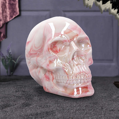 Marbellum Pink Marble Skull Large 13.5cm 8