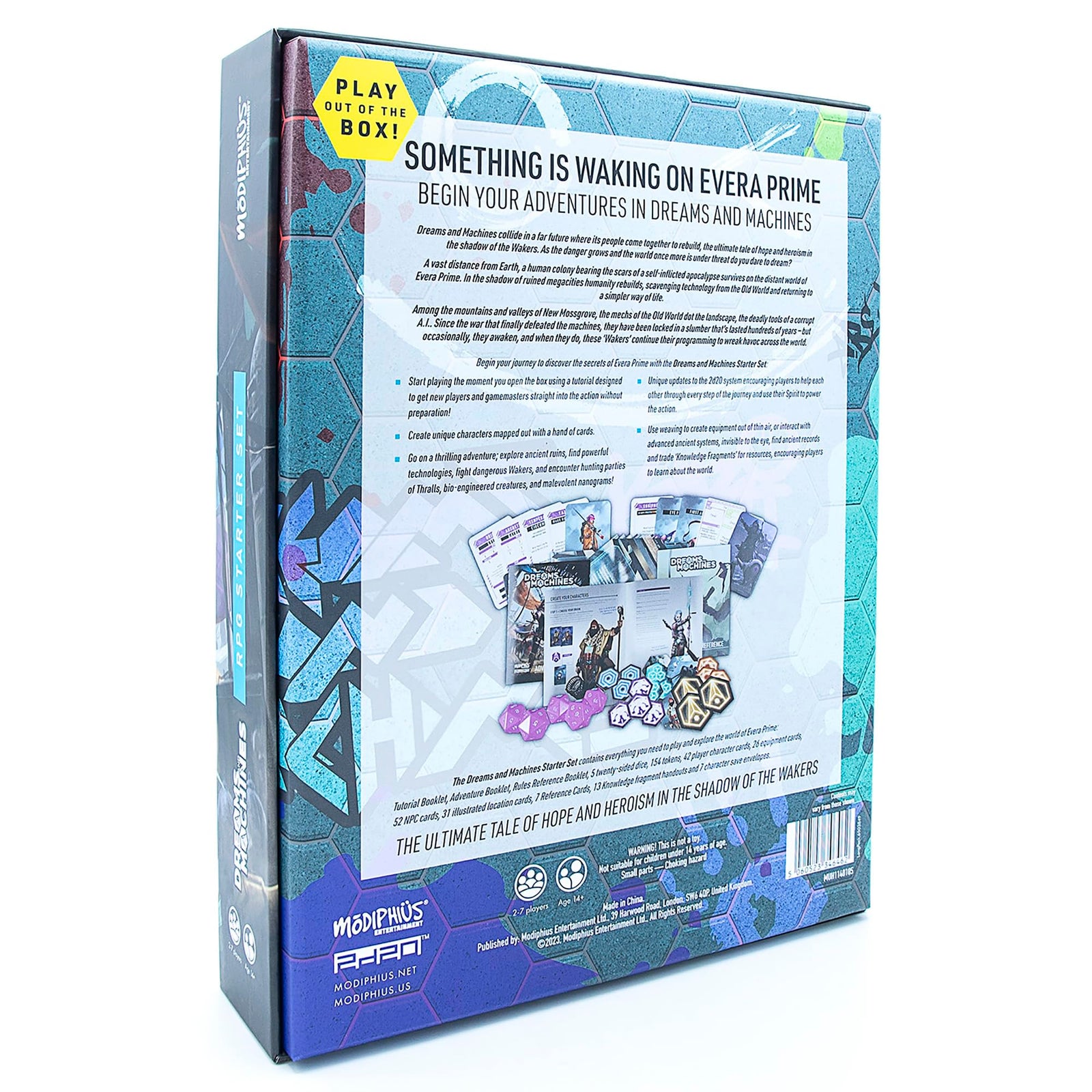 Modiphius: Dreams and Machines: RPG Starter Set to Play & Explore The World of Evera Prime, Booklet, Dice, Cards & More 2
