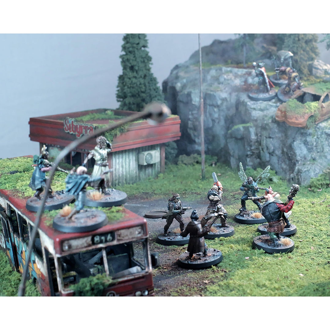 Free League: Mutant Year Zero: Zone Wars - Core Set -Boxed Miniatures Wargame, Tabletop Skirmish Mayhem, Everything Needs: RPG Book, Mat, Dice & More